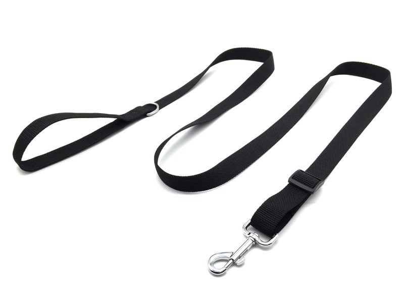 MANDAO 6FT Adjustable Dog Leash, Nylon Dog Leashes for Medium Large Dogs (Black) - Image 2